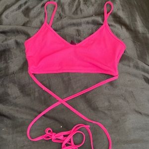 Pink crop top